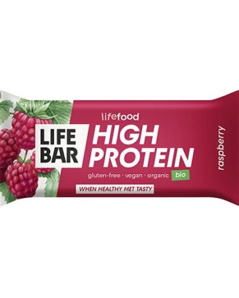 Proteinbar Hindbær Økologisk 40 Gram Lifefood - Lifefood Proteinbar  - 8595657104017